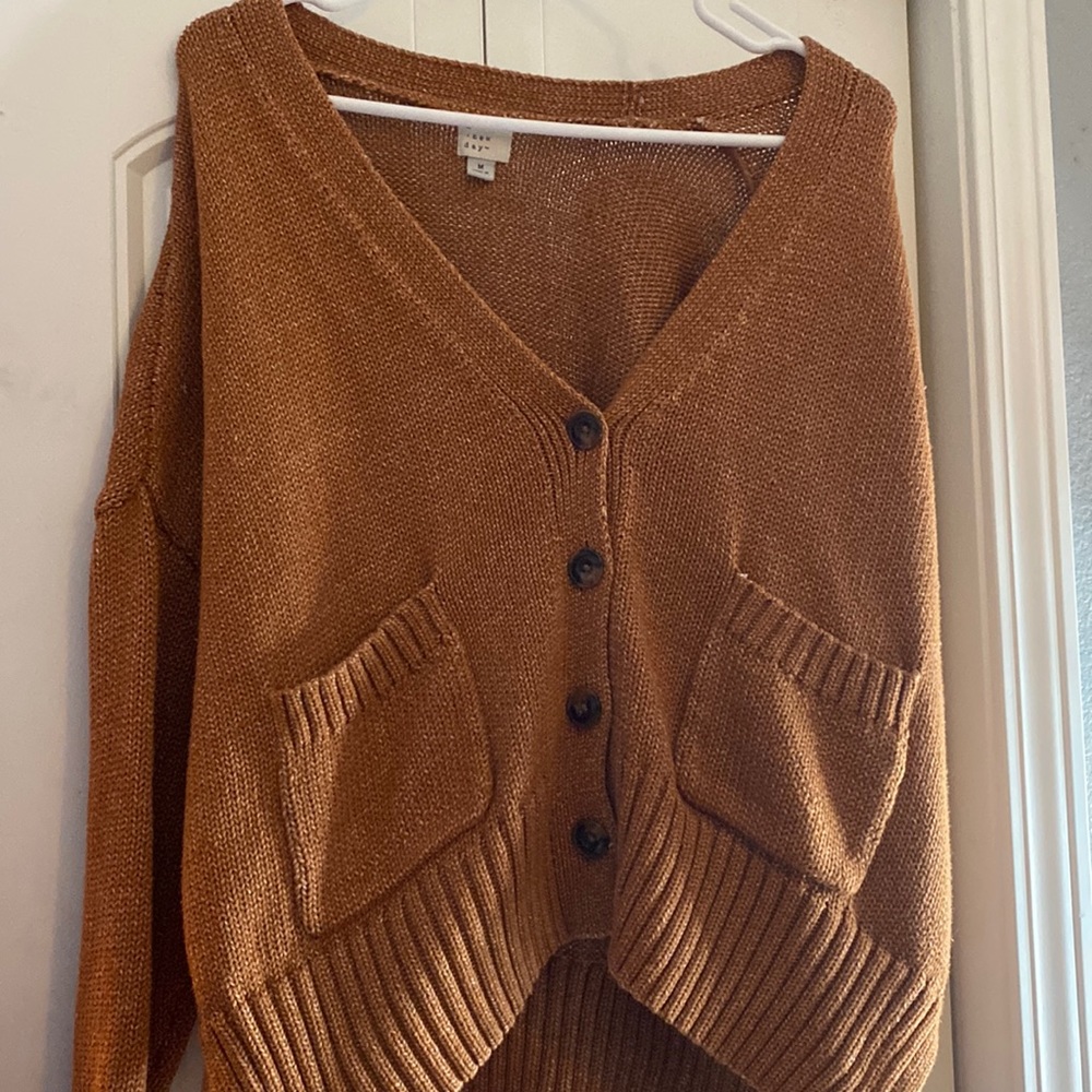 burnt orange sweater